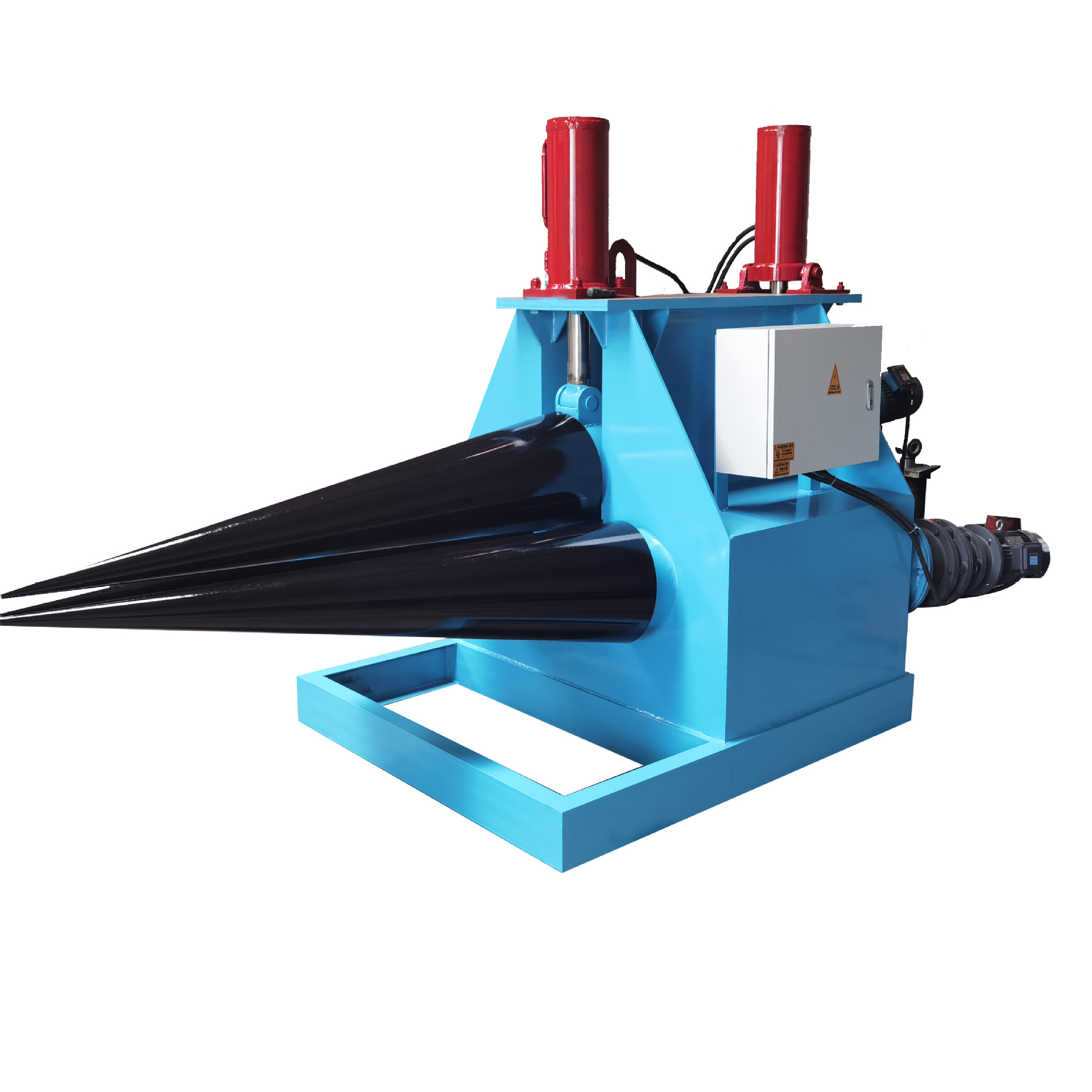 8×1600 Hydraulic Automatic Cone Rolling Machine High Frequency Quenching Three Roller Solid Sheet Rolling Machine Metal Sheet Rolling Machine