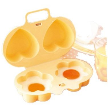 Microwave Egg Steamer (Flower + Heart) Egg Cooker Egg Steamer Mold Egg Mold Mini Breakfast