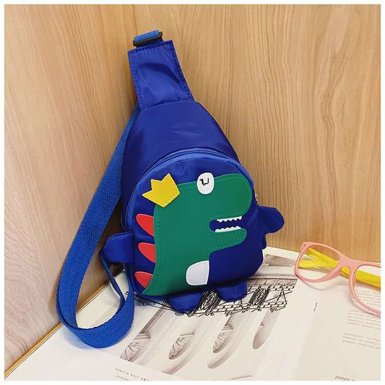 Cartoon children's bag dinosaur children's chest bag cute girl backpack boy baby diagonal bag in stock wholesale