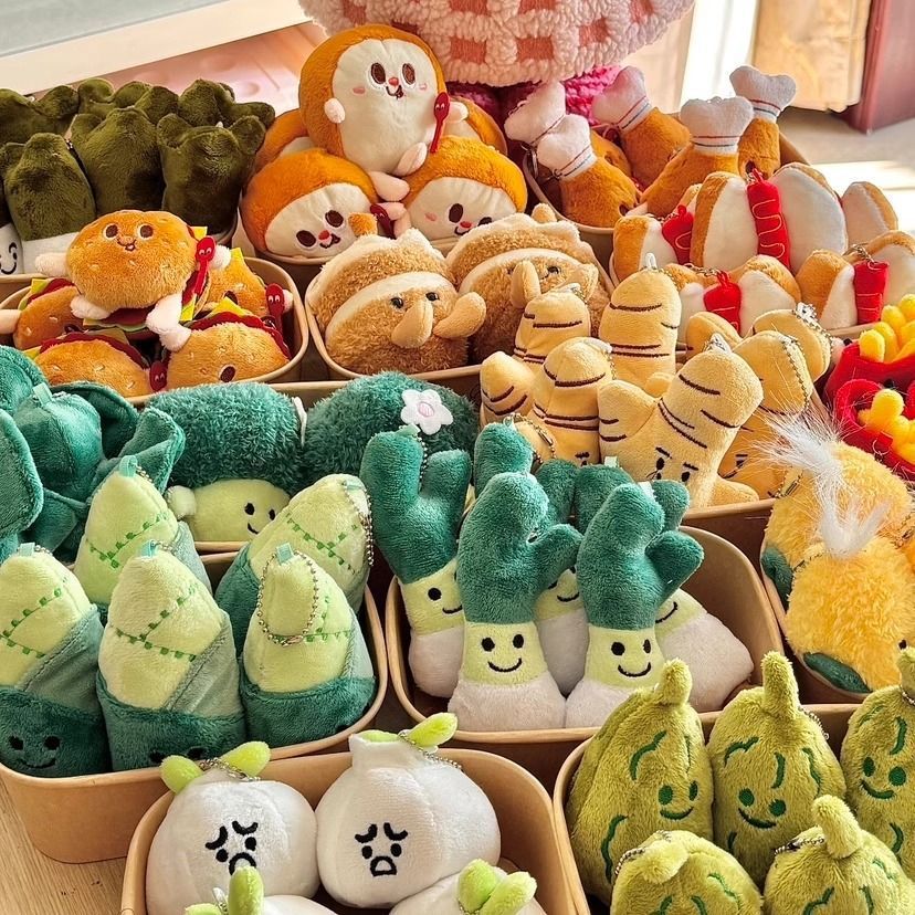 British Jellycat-Style Plush Doll Jc Vegetable Food Fruit Pendant Toy Comfort Doll Claw Machine Prize