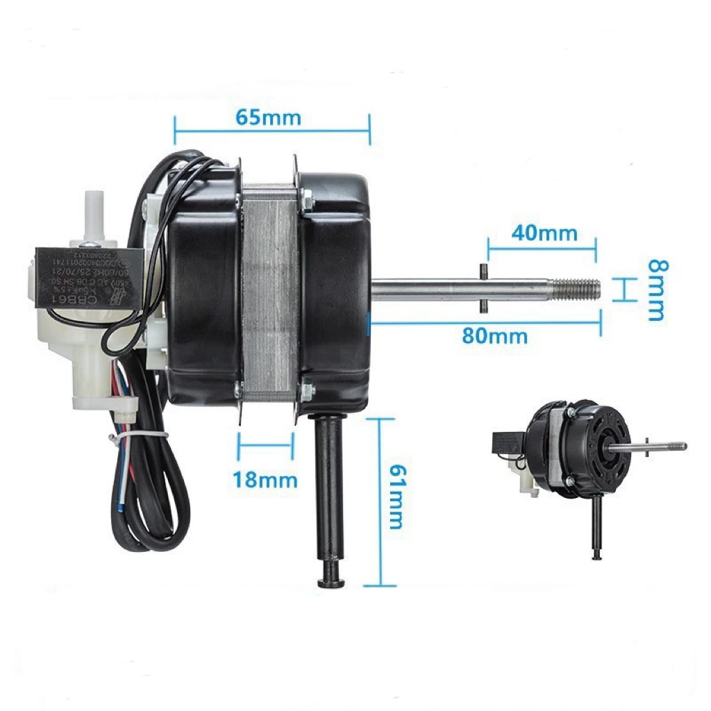 Мотор вентилятора, двойной шарик, 71*18, 220V, настольный и напольный вентилятор