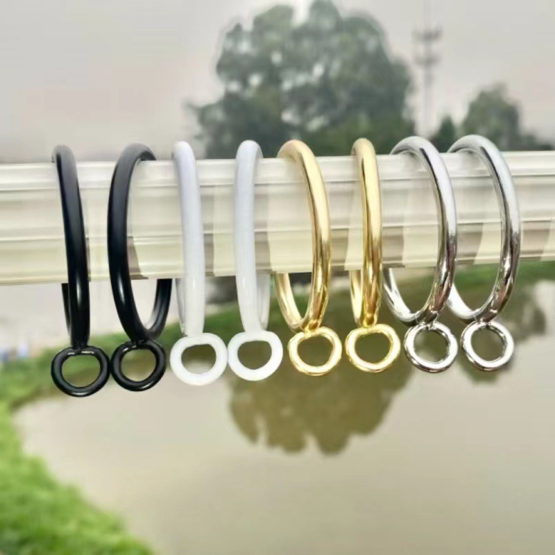 Electrophoresis Black 45mm Roman Ring Curtain Ring Metal Curtain Ring Curtain Buckle Curtain Accessories Hook Ring