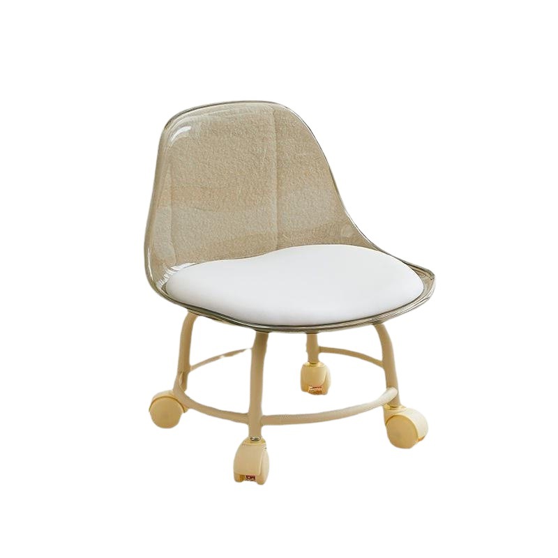 Acrylic small stool mute children's toddler stool with universal wheel Internet-famous small chair pulley low stool beautiful sewing stool