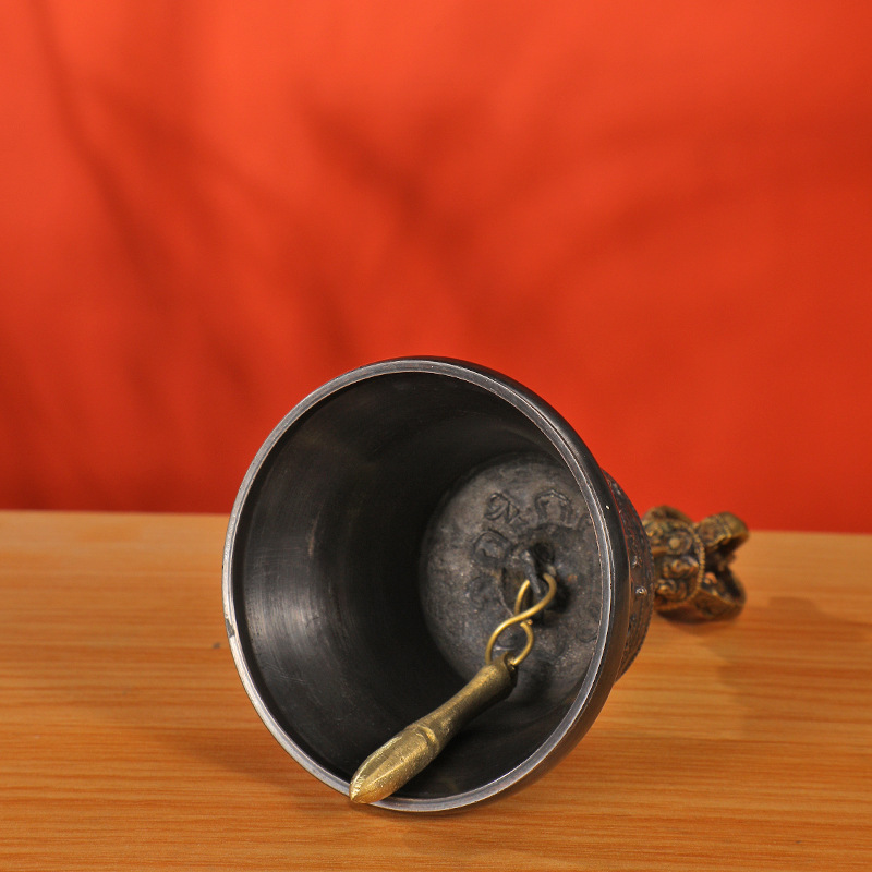 Nepal Five-strand King Kong Bell Pestle Hand Rattling Buddha Bell Sound Crisp Big Copper Bell Instrument Bell Bronze Bell Pestle