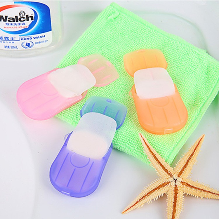Outdoor Travel Disposable Soap Tablets Boxed Soap Paper Portable Hand Washing Tablets Small Soap Tablets Mini Soap Tablets Paper