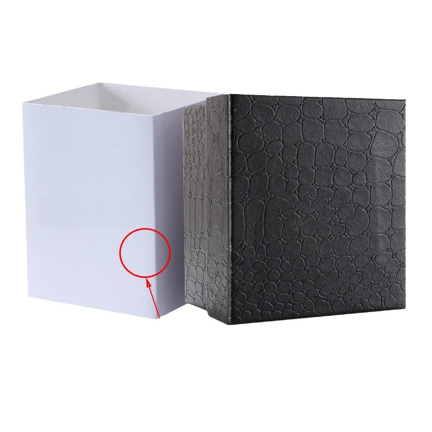 Wholesale Square Crocodile Pattern Heaven and Earth Cover Watch Box Litchi Pattern Watch Box Display Gift in stock