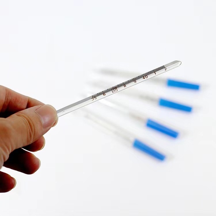 Oral medical glass thermometer triangle rod thermometer CE certification ℃ & ℉ foreign trade version pharmaceutical kit