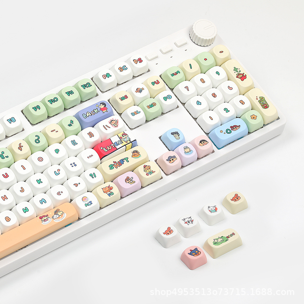 Crayon Xiaoxin Keycap Thermal Sublimation Process Moa Height Cross Hole Satellite Shaft Universal Mechanical Keyboard