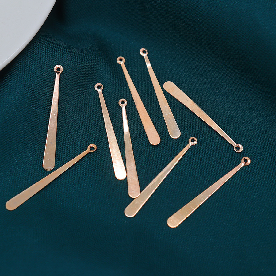 Electrophoresis high color retention strip single hole baseball bat iron blade diy ancient style hairpin step shake Chinese clothing accessories