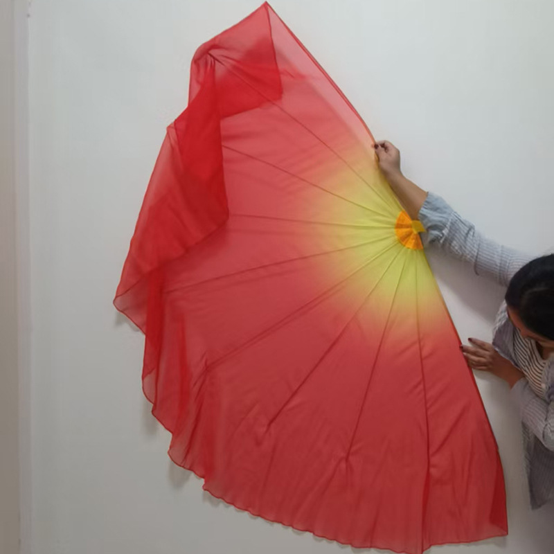 Fishbone Fan with 60 Bones - 25 Floating Lights for the Opening Dance of the Spring Festival Gala, Colorful Opening Dance Performance Props Large Fan