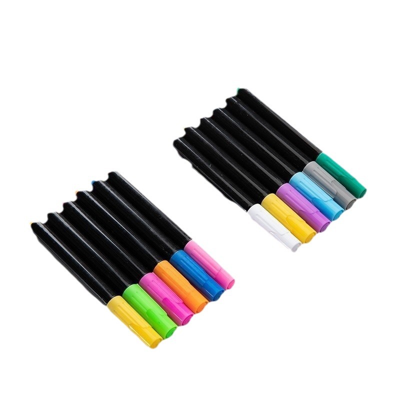Water Chalk Acrylic Kidsren's Graffiti Blackboard Pen Dust-Free Liquid Chalk Led Light Board Pen Fluorescent Colorful Pen