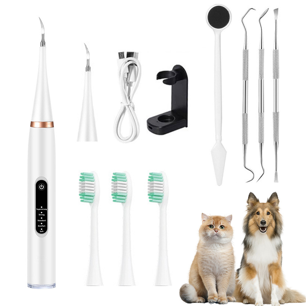 Dog dental scaler dental calculus remover pet beauty ultrasonic electric dental cleaning instrument cat teeth cleaning suit