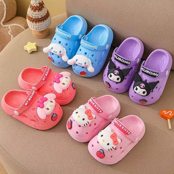 Kulomi Genuine Sanrio Summer Children's Sandals and Slippers Girls Baby Outfit Thick Sole Cave Shoes Wholesale