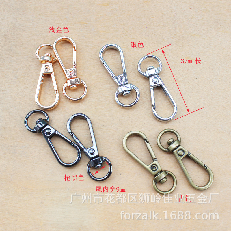 Bag Hook Chain Strap Hook Accessory for Bags and Leather Goods, Water-Finished Edge, Galvanized Alloy Buckle