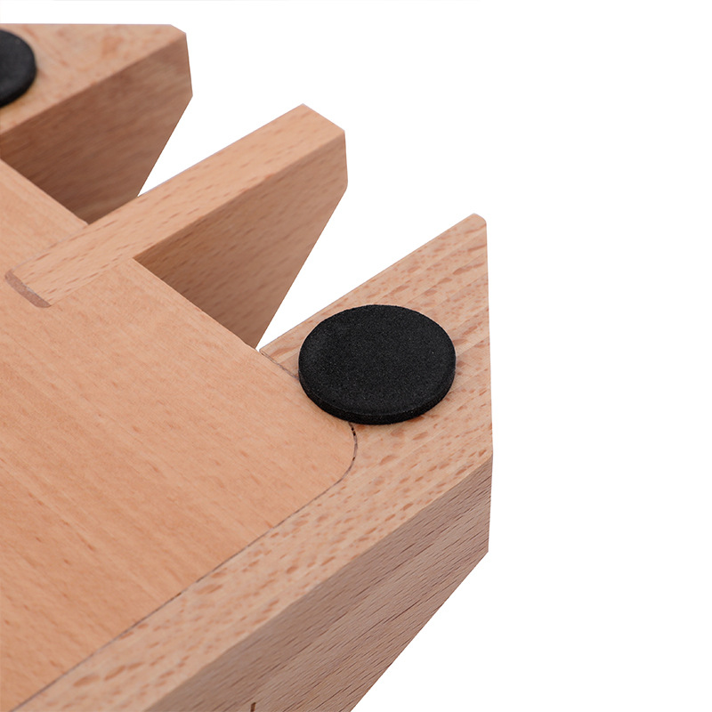 Rima Home Office Wooden Notebook Storage Base Beech Double Slot Computer Bracket Storage Rack