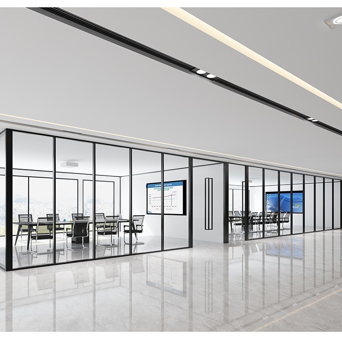 Shenzhen Guangzhou Foshan Zhuhai Dongguan Zhongshan Aluminum Alloy Double Glass Blast Partition Meeting Room Glass Partition