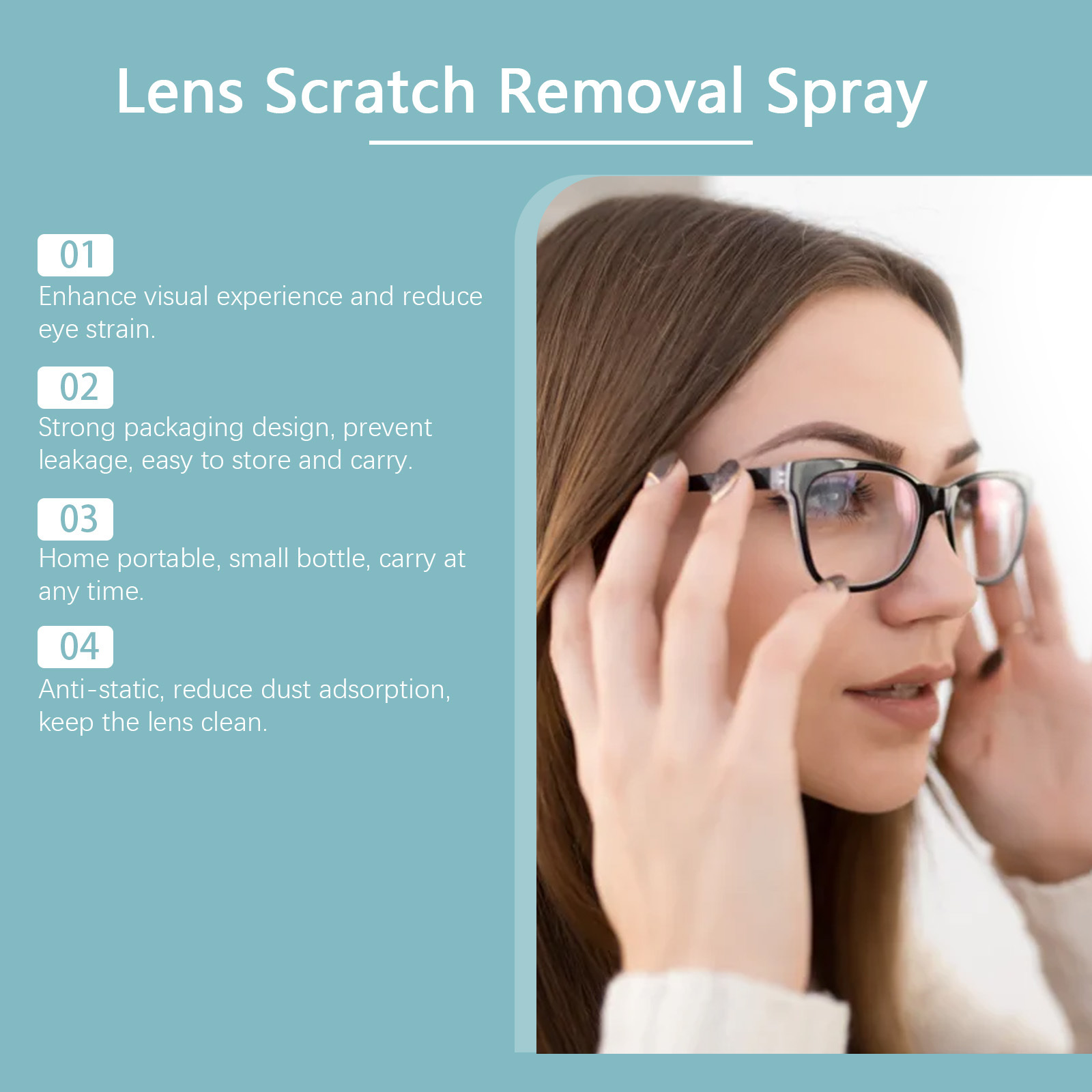 Jue-Fish Lens Scratch Remover Repair Scratch Blurry Glasses Glass Grinding Refurbishment Cure