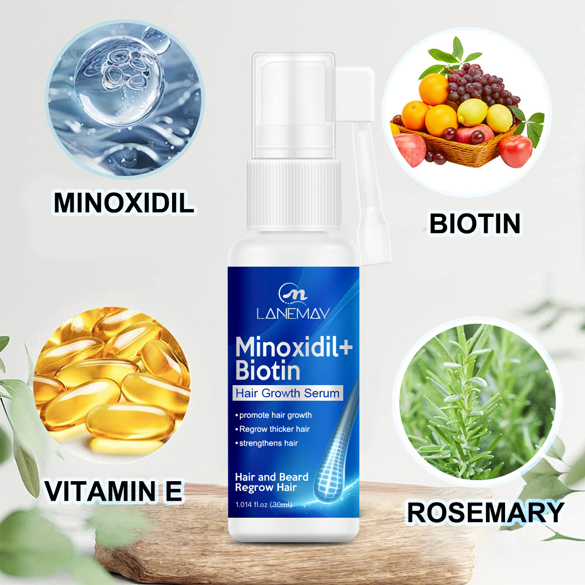 Cross-border Beard Growth Liquid Moisturizing Beard Growth Men's Beard Growth Care Liquid