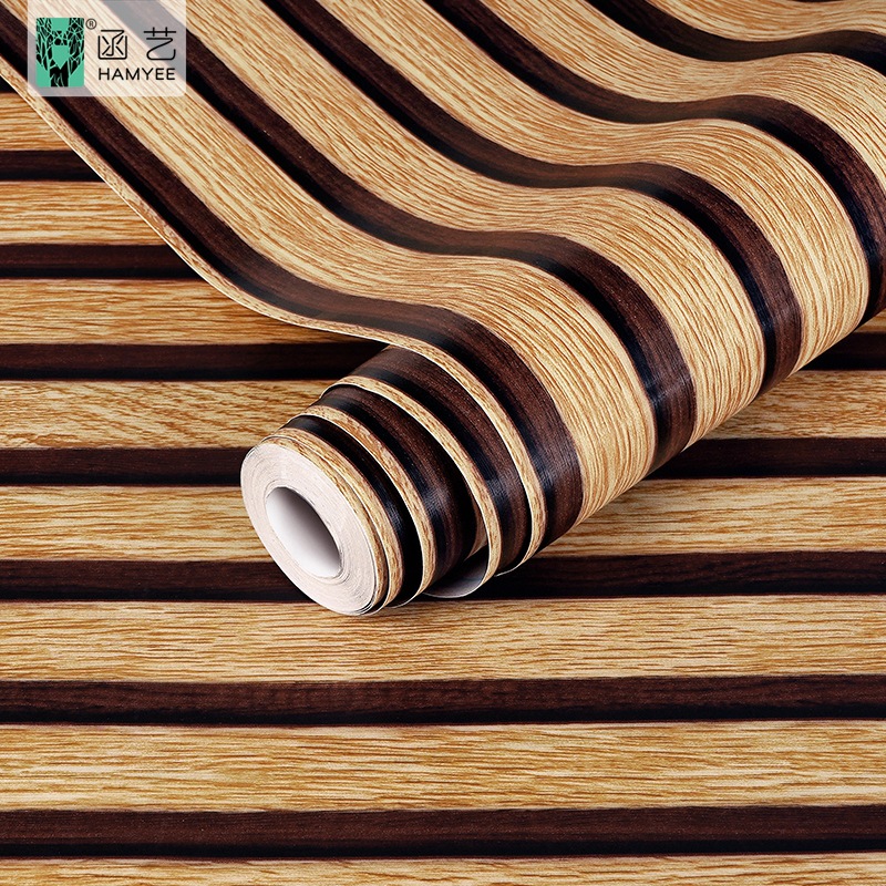 Ремонт стены для телевизора в гостиной с помощью самоклеящихся обоев имитация решетки под дерево 3D панели обои