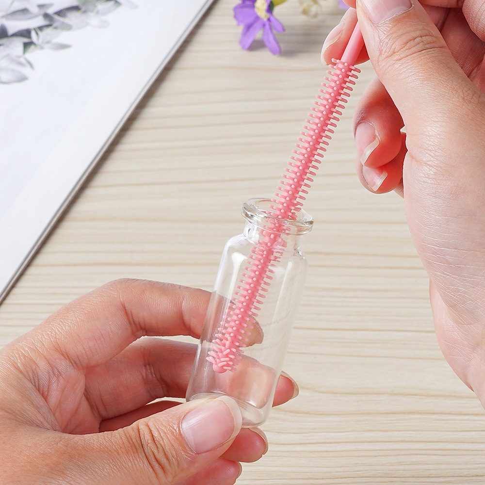FDA Baby Food Grade Silicone Bottle Cleaning Brush 10mm Glass Tube Brush Nipple Brush Straw Cleaning