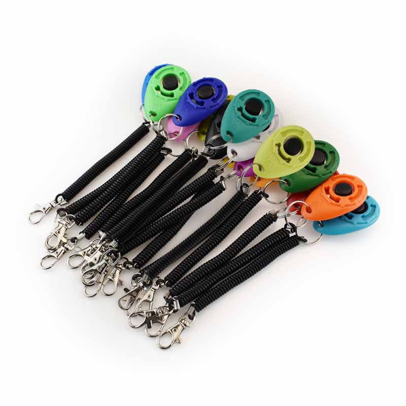 Pet trainer Oval Clicker Clicker Clicker dog trainer sound toy black long bracelet button