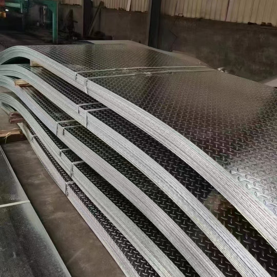 Q235B hot galvanized checkered plate 3mm-6mm have in stock specifications complete in stock straight hair