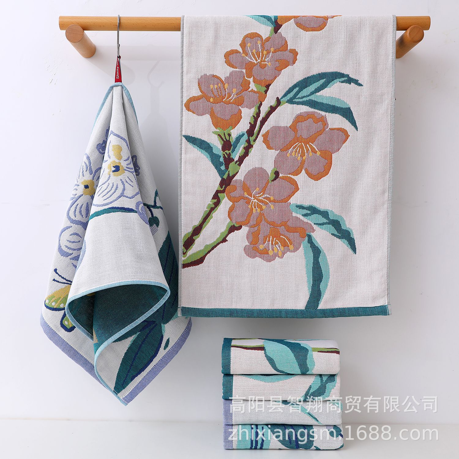 Zhiyang towel flower creative gauze children's towel baby small face towel full moon banquet hand gift children's towel wholesale