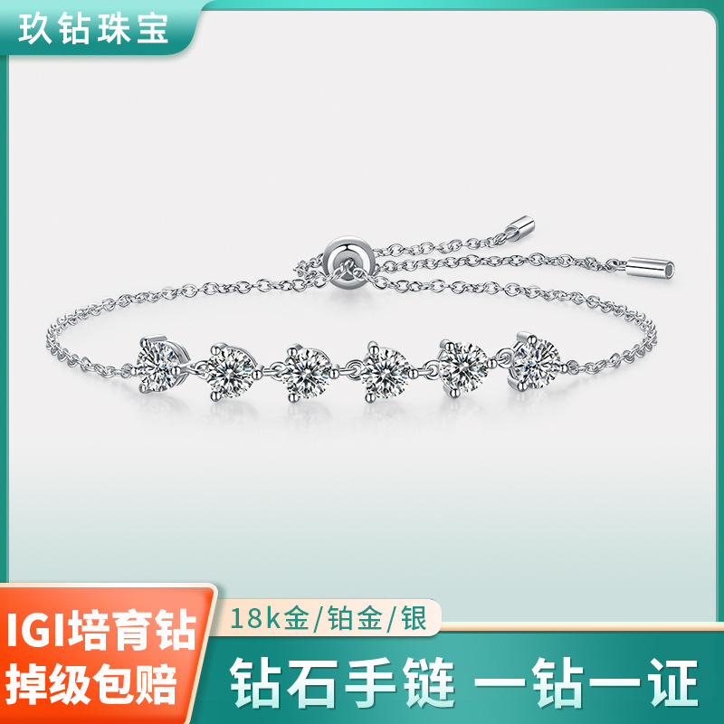 Прямые поставки 18K золото индивидуальные ювелирные изделия S925 серебряный браслет для пар с искусственными бриллиантами