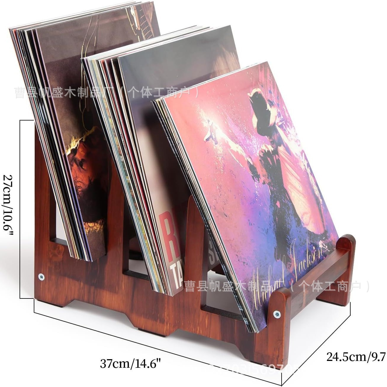 Ретро деревянный стеллаж для хранения записей, стенд для фотоальбомов и CD