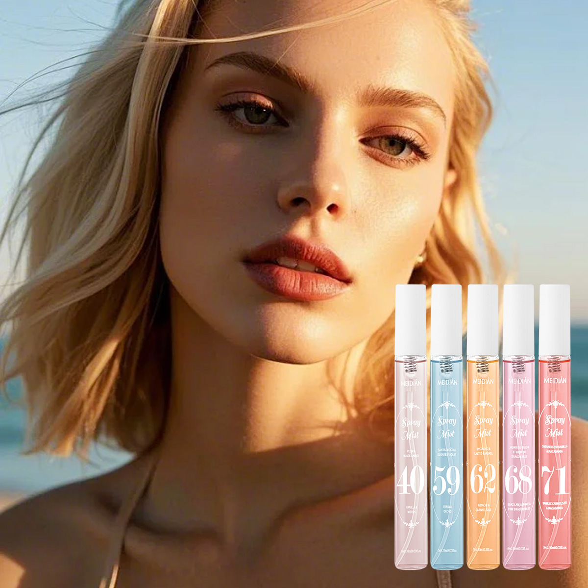 Foreign Trade Cross-Border Xiyin Beach Digital Perfume Spray Set Brazilian Body Hair Fragrance Deodorant Alcohol-Free