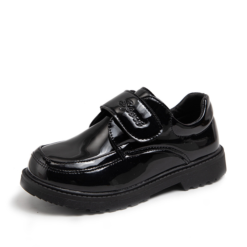 Children's Shoes, Boys' Leather Shoes, Spring & Fall 2025 New British Style Black Soft Soles, Middle-Aged and Primary School Students' Performance Shoes