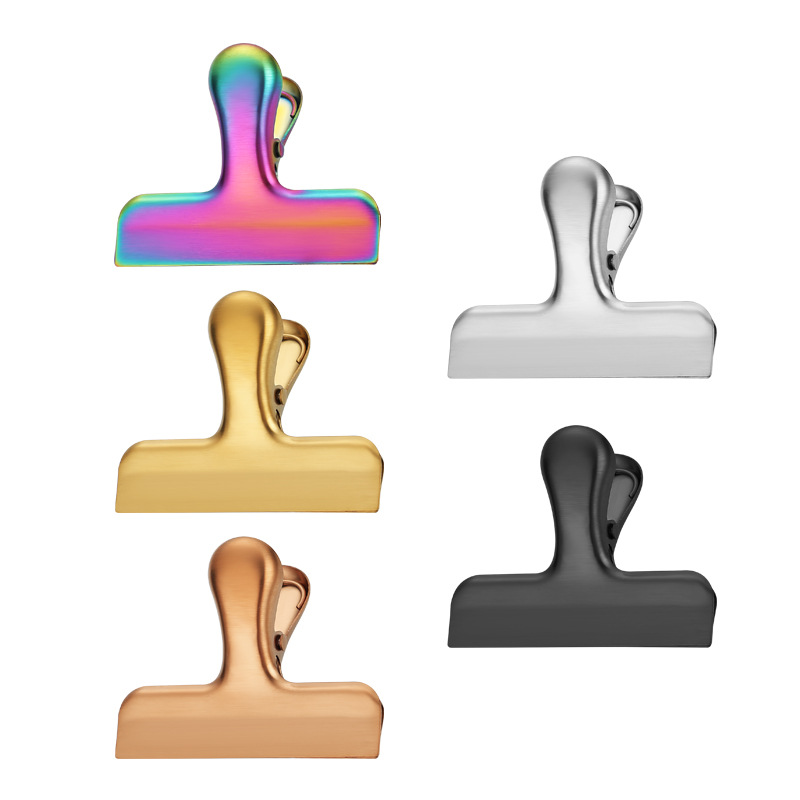 Stainless Steel Sealing Clip Kitchen Food Preservation Bag Clip Snack Moisture-Proof Sealing T-Shaped Clip Multi-Purpose File Small Clip