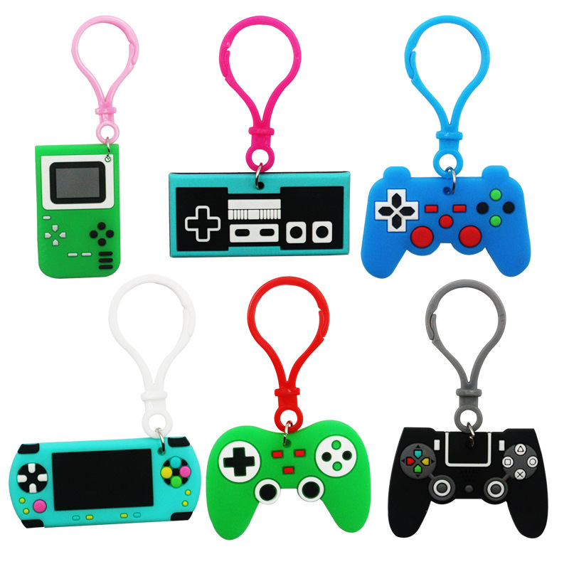 Amazon Cross-Border Creative New Key Chain Pvc Game Console Handle Key Chain Holiday Party Small Gift
