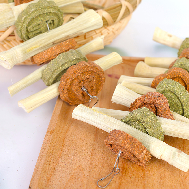 Rabbit Molar Sweet Bamboo Carrot Bite String Totoro Guinea Pig Molar Snacks Molar Stick Molar Branch Pet Supplies