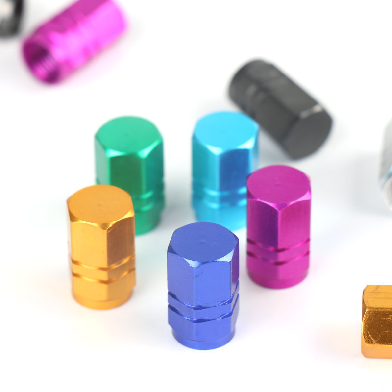 Manufacturer Car Tire Valve Cap Modified Color Aluminum Alloy Valve Cap Valve Core Cap Tire Cap Accessories