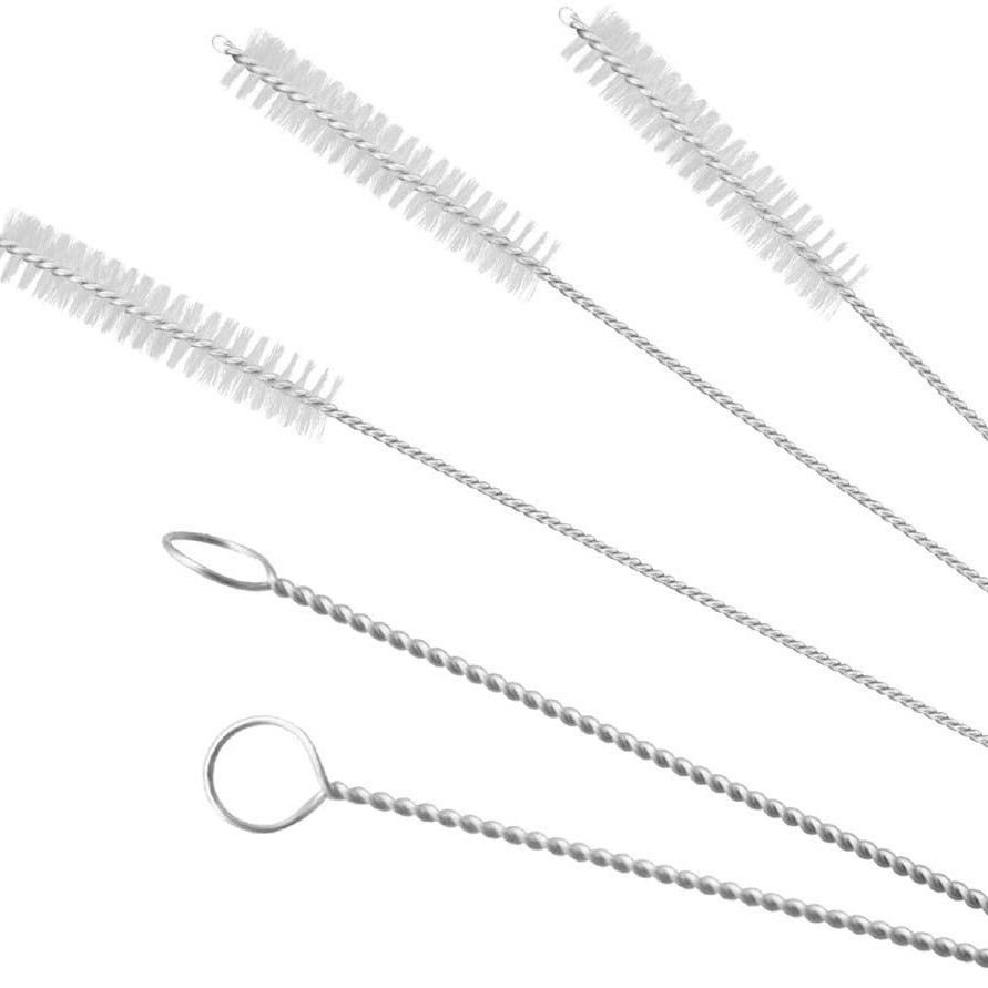 Factory Direct Supply Fan Brush Cleaning Stainless Steel Straw Cleaning Brush Cup Brush Size Pre-Made Gap Brush Packaging