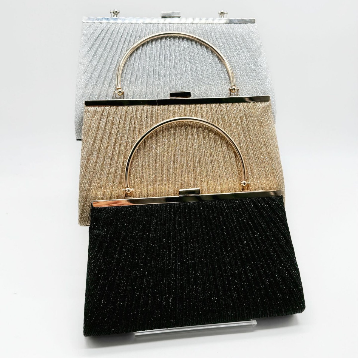 Factory Direct cross-border new light luxury European and American style evening bag New pleated bag socialite party clutch Women's bag