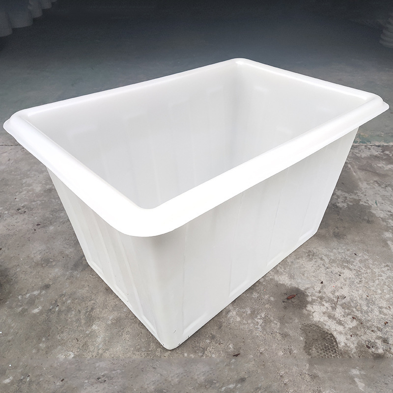 Foshan Thickeneded Plastic Turnover Box White Material Warehousing Freight Logistics Plastic Box Square Box Breeding Box Water Storage Tank