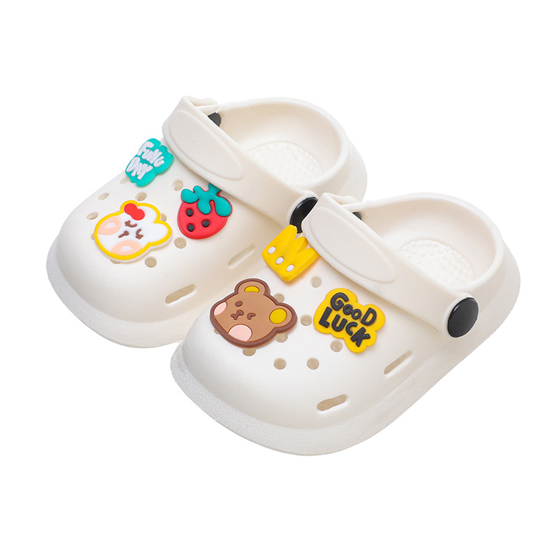 Children's Slippers Summer Boys and Girls Cartoon Cute Non-Slip Baotou Hole Shoes Infants Large, Medium and Small Children's Sandals and Slippers