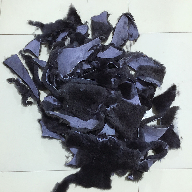 Supply of B-Grade 3~5-Finger Goatskin Blocks, Colorfuled Sheep Sheared Suede Scraps, Fur Integrated Edge Materials, DIY Handmade Accessories