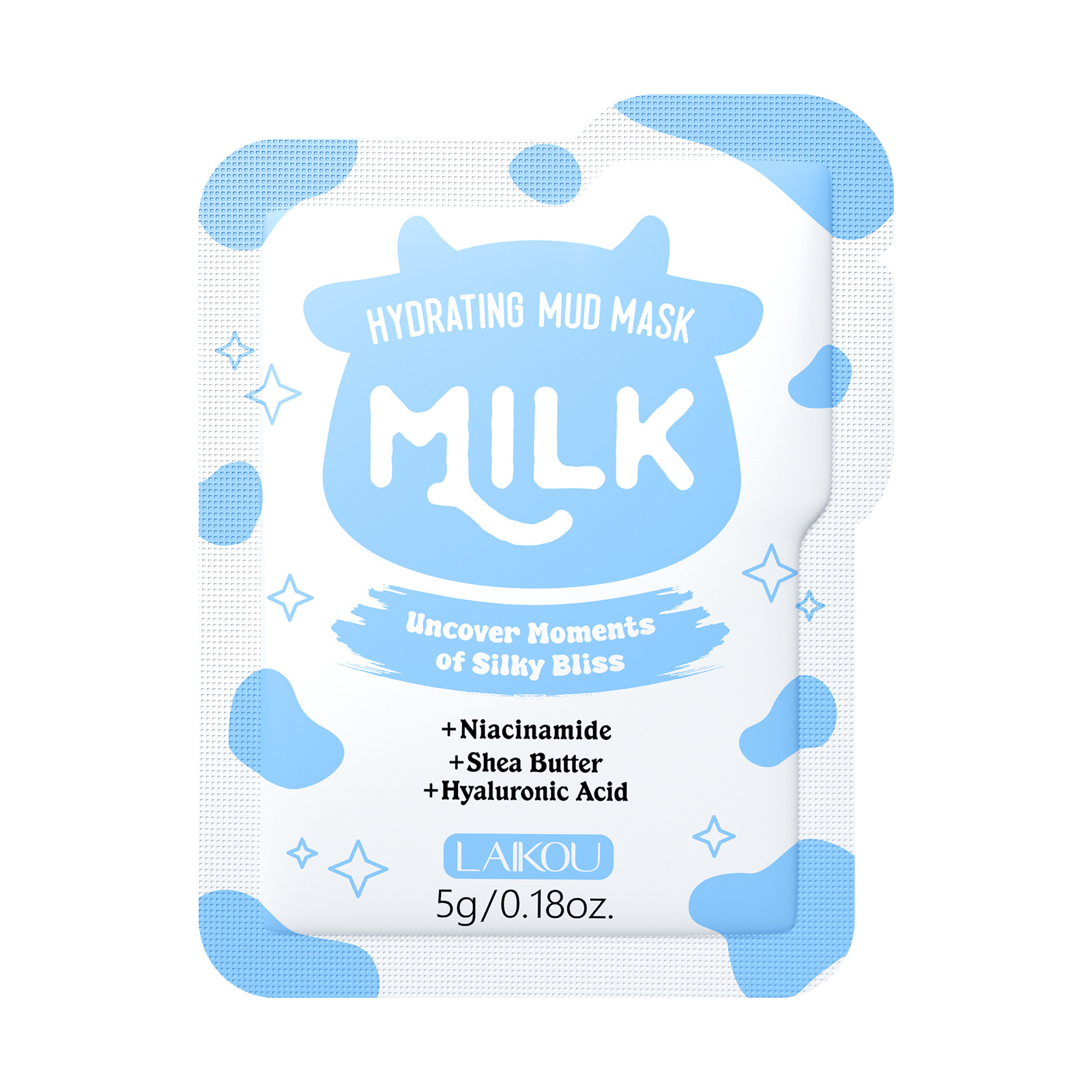 Laiko Milk Moisturizing Mud Mask 1 Piece 5g Cleans Pores, Hydrates and Moisturizes Skin Care Export Mask