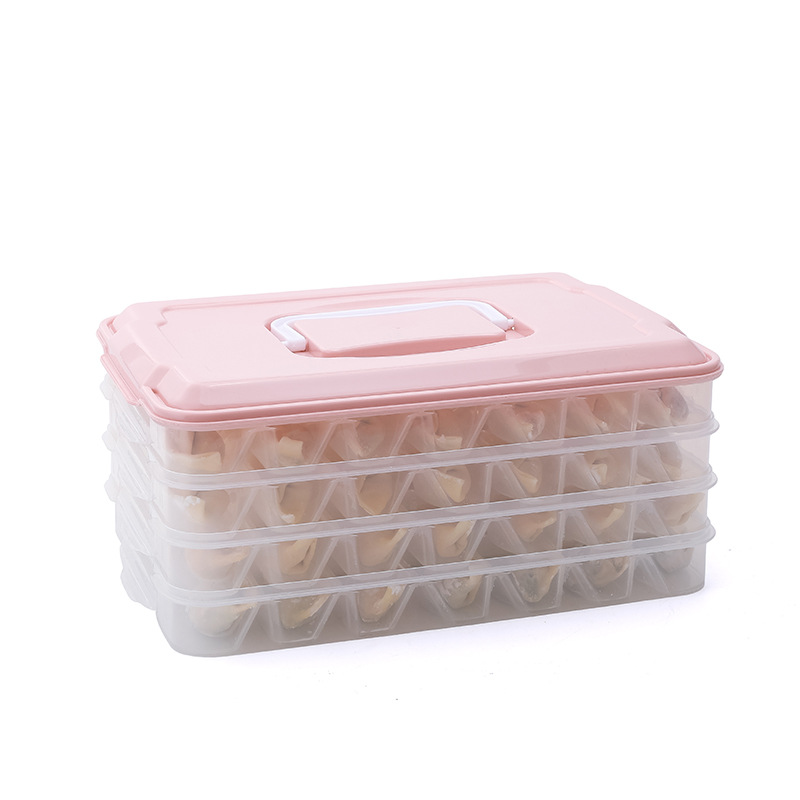 Household Refrigerator Storage Dumpling Box Portable Multi-Layer Combination Frozen Dumpling Box Wonton Storage Box