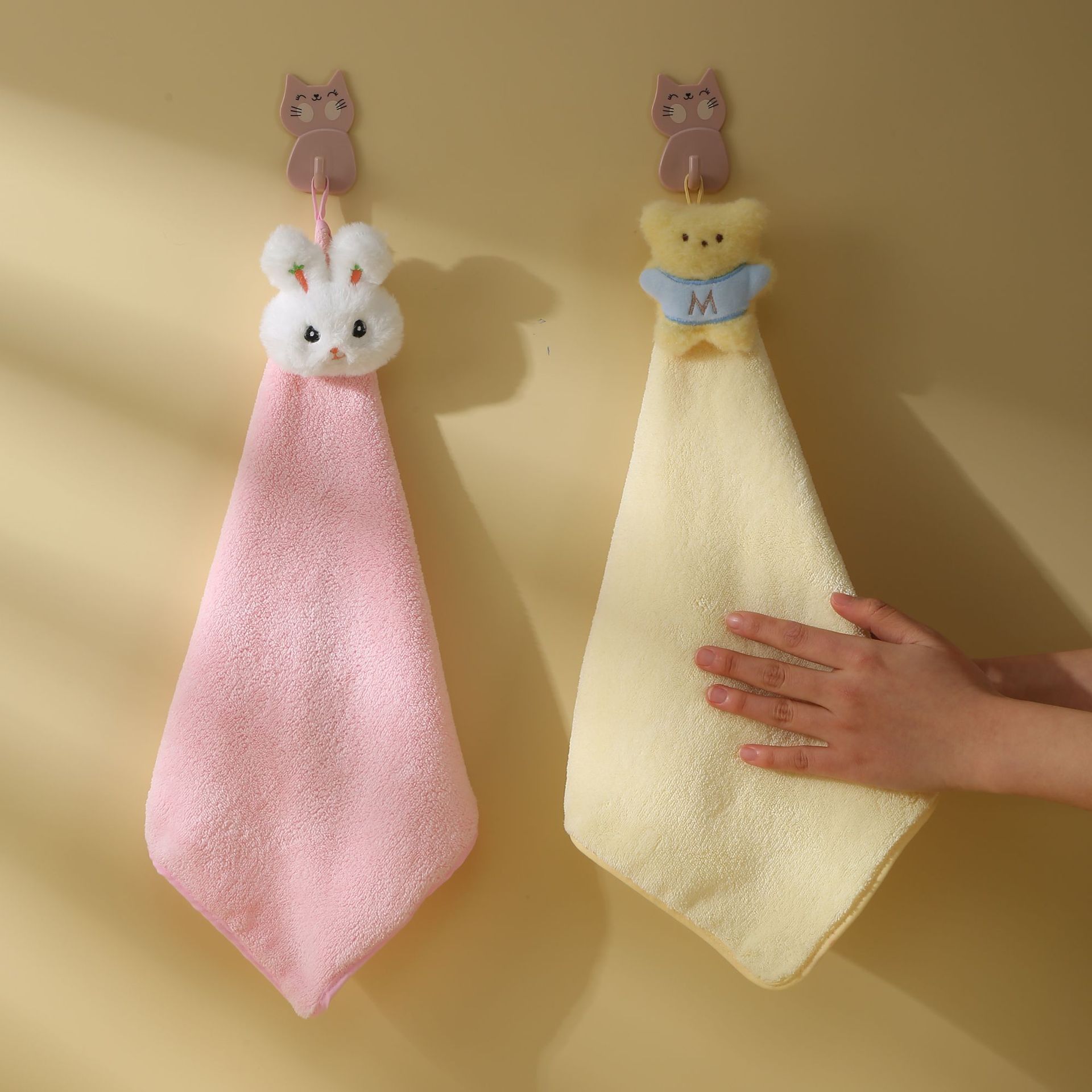 Hand gift towel creative towel cartoon animal children's square towel Tulip small towel gift box doll