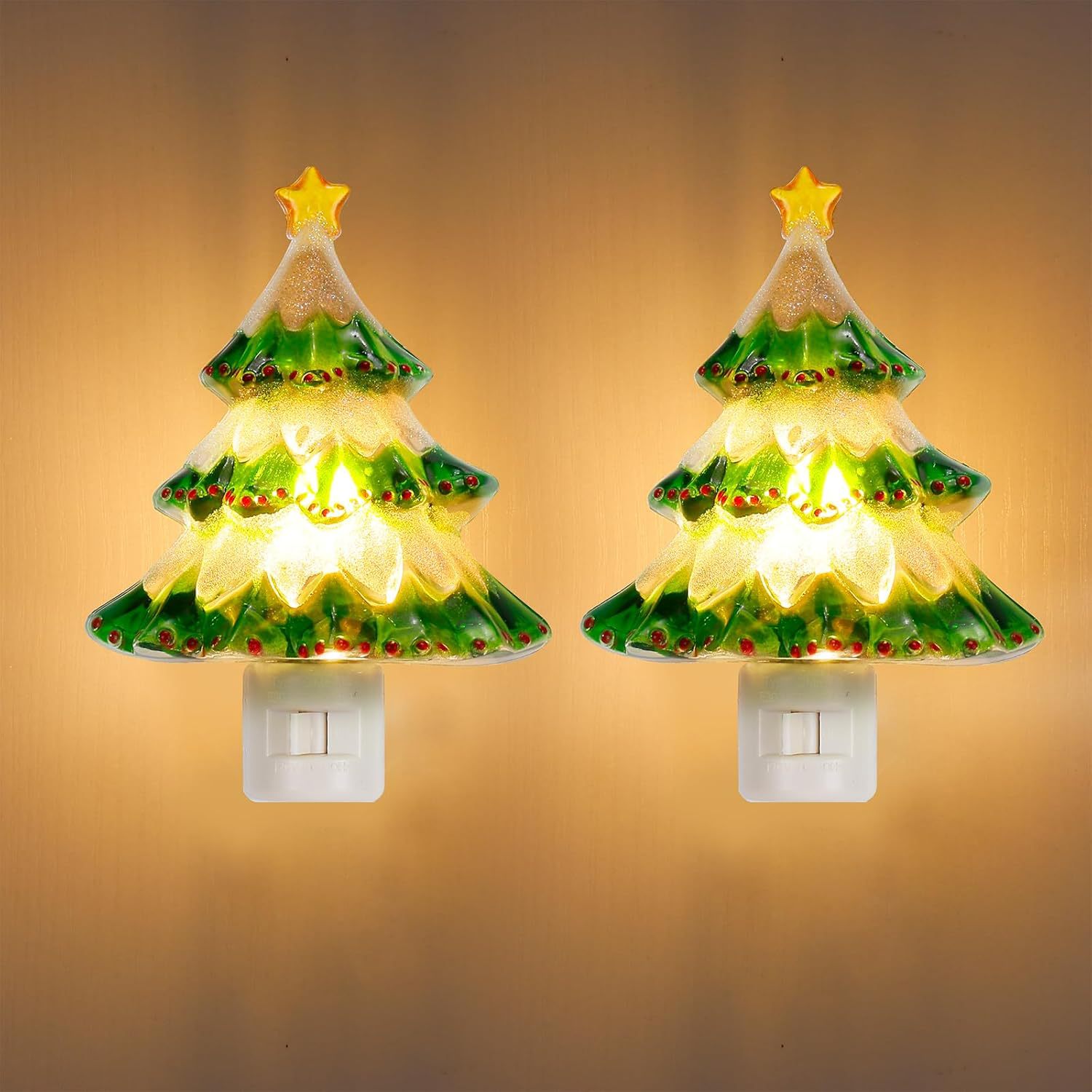 Ul E12 360 Degree Rotary Switch Led Night Light—Christmas Tree
