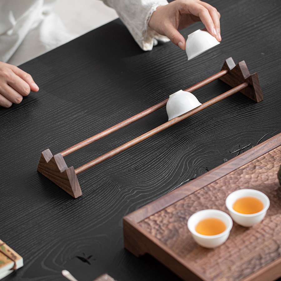 Walnut Cup Holder, Tea Cup Holder, Chinese Drain Rack, Tea Ceremony Accessories, Kung Fu Tea Cup, Tea Set, Solid Wood Storage Rack