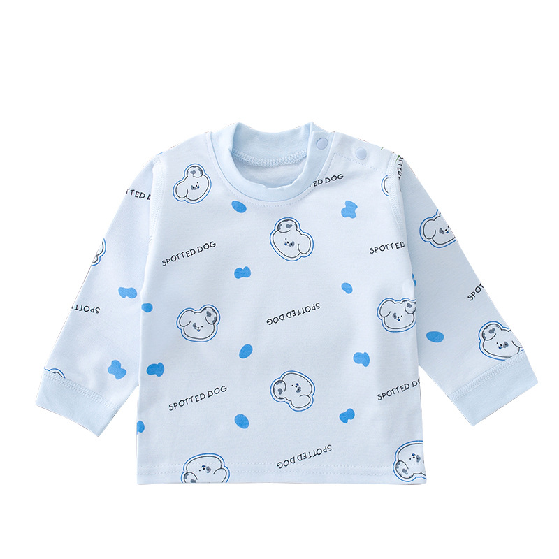 Wholesale baby clothes autumn clothes single underwear base coat cotton category A seamless stitching shoulder open base coat