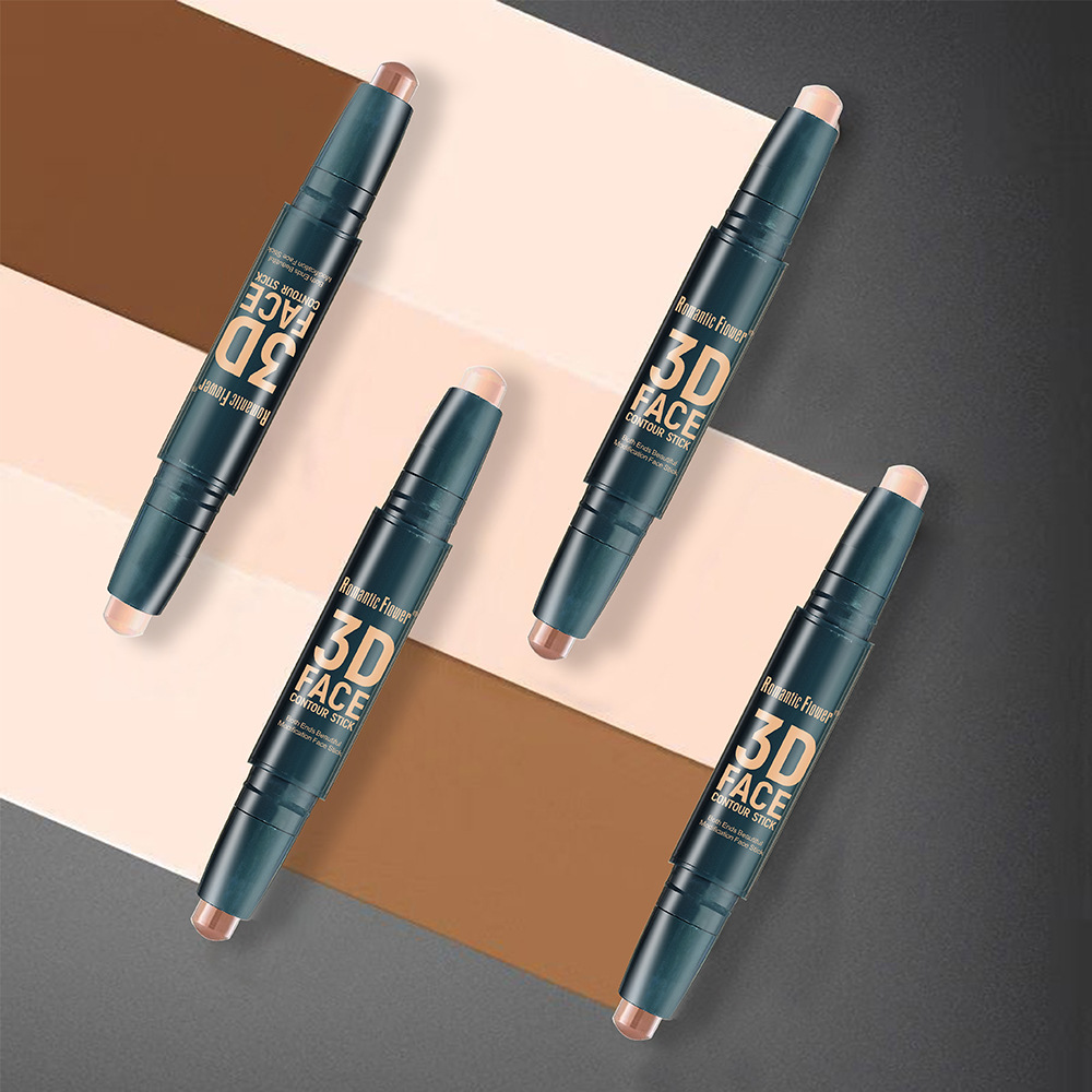 Specially Designed for Cross-Border Foreign Trade Export Double-Ended Brightening Concealer and Contouring Stick Waterproof and Sweat-Proof Cosmetics Makeup Highlight Stick