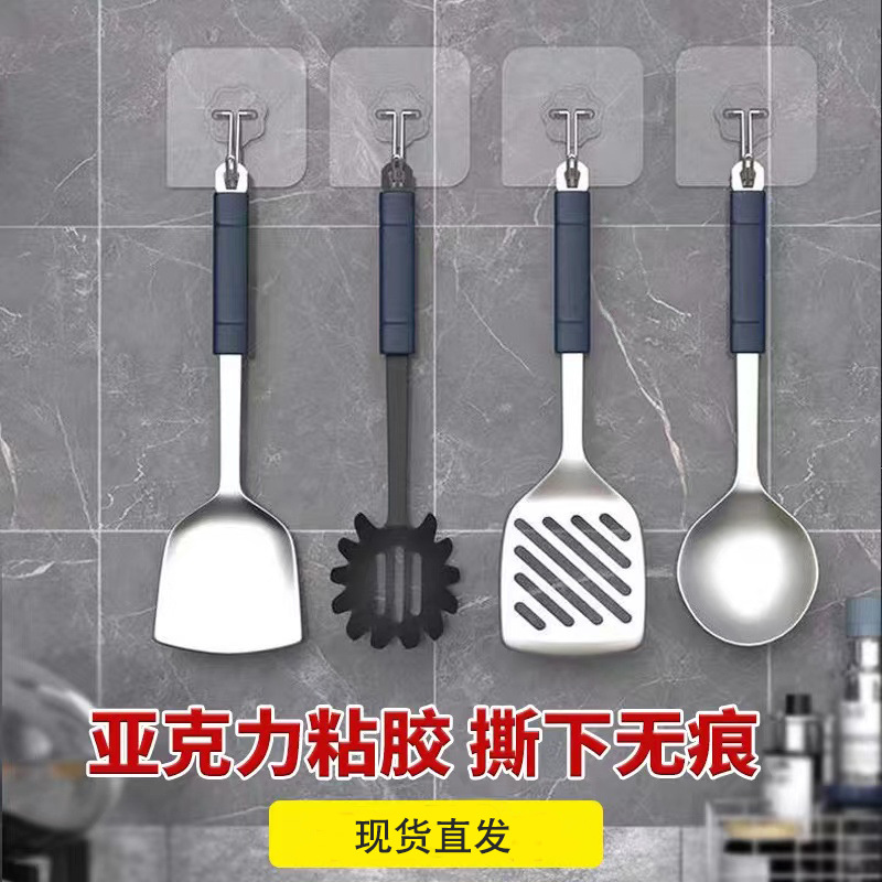 Acrylic non-perforated hook super strong self-adhesive wall seamless kitchen bathroom hook transparent hook