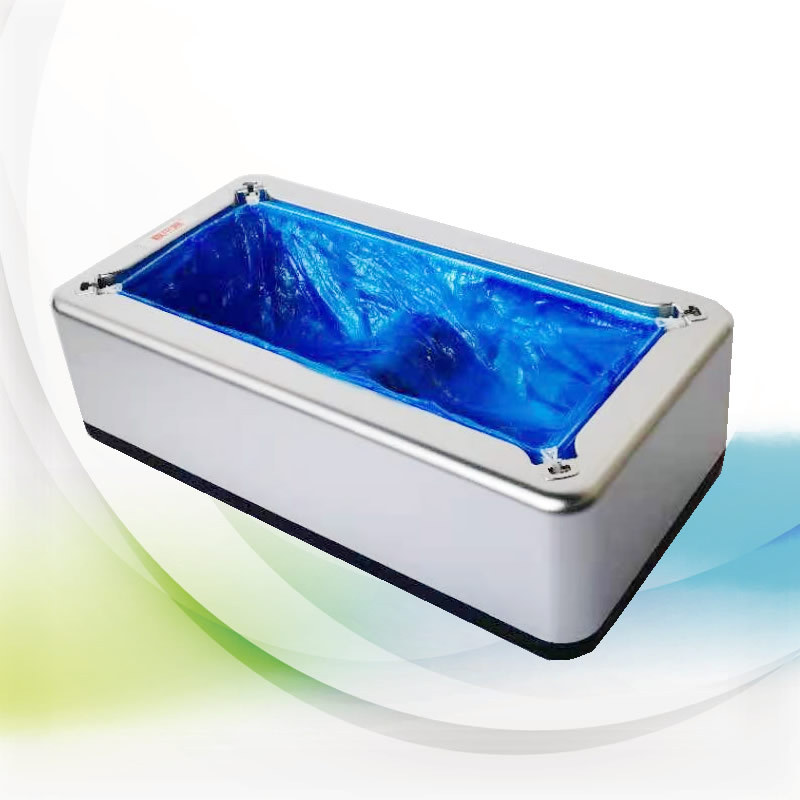 Новая модель автоматической машины для чехлов на обувь для домашнего использования, машина для чехлов на ноги с Т-застежкой, полностью автоматическая водонепроницаемая машина для обувных пленок