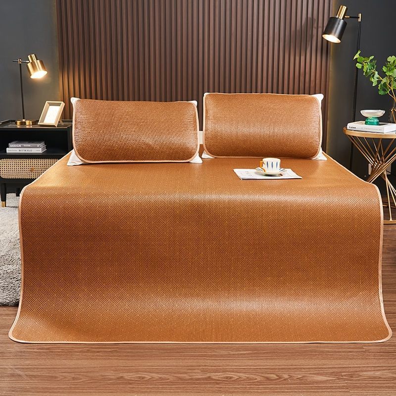 Summer Mat Rattan Mat 1.8m Bed Three-Piece Set 1.5m Air-Conditioned Foldableable Student Dormitory Single Mat 0.45m